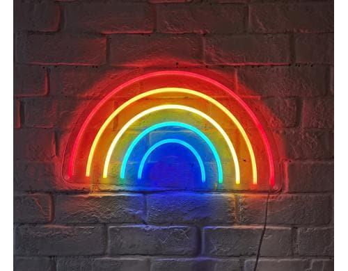 Vegas Lights Symbol Regenbogen 45x26cm, mit 5v USB-Kabel