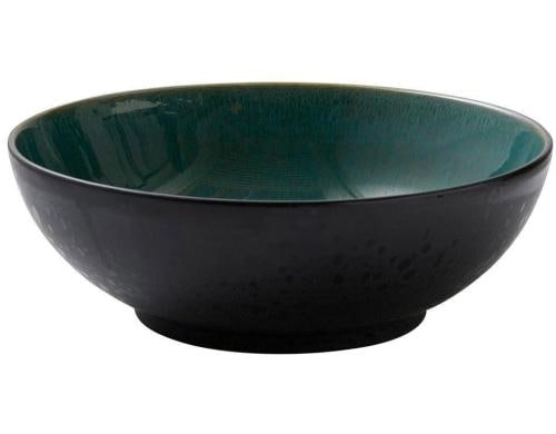 Bitz Salatschüssel 30cm schwarz/grün 1 Stück, D: 30cm, H: 10cm, Stoneware