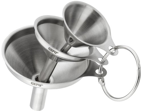 GEFU Trichter Set Versare Edelstahl, 3-teilig