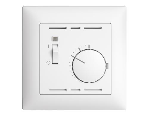 Feller EDIZIOdue Raumthermostat UP, mit Schalter, weiss