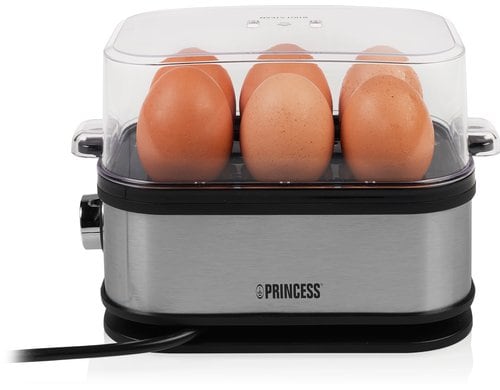 Princess Eierkocher 01.262046.01.001 400 Watt, Edelstahl, 6 Personen