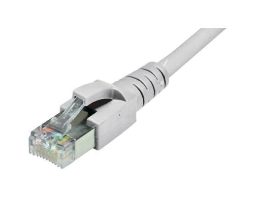 Dätwyler Patchkabel: S/FTP, 0.5m, grau Cat.6A, AWG26, 10Gbps, 500MHz