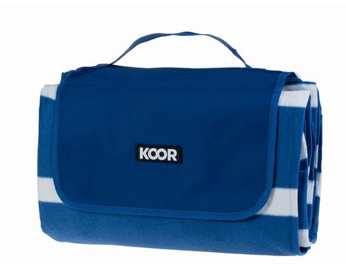 KOOR Picknickd. Stripes blue 200x200 cm 200x200cm, 100% Polyester