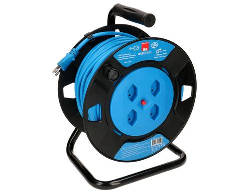 Max Hauri Kabeltrommel 33m V2 4x T13 Steckdose, mit Thermoschutz