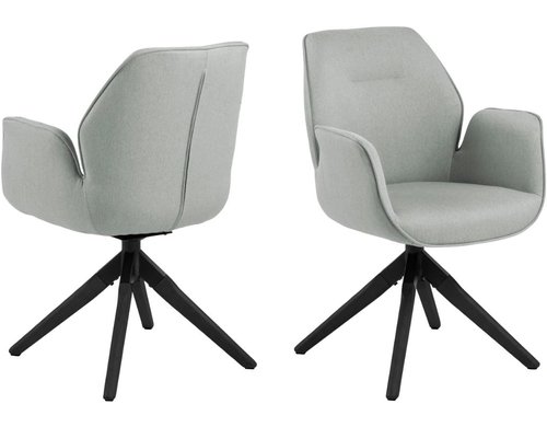 AC Design Esszimmerstuhl Aura Town 1 Stück Town Fabric Light grey 13/Schwarz