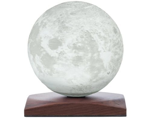 GINGKO Stimmungsl. LunaSpin Mini Nussbaum, Dimmbar, Ø12 cm, USB-C