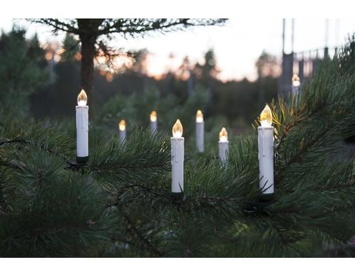 Star Trading LED-Kerze 10er Set outdoor Höhe: 13cm, inkl. Fernbed.