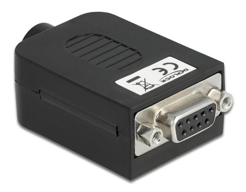 Delock Adapter DB9 9Pin Buchse 10Pin Terminalblock, Pitch 3.81, Muttern