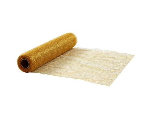 Creativ Company Tischläufer Netz 30 cm x 10 m, Gold