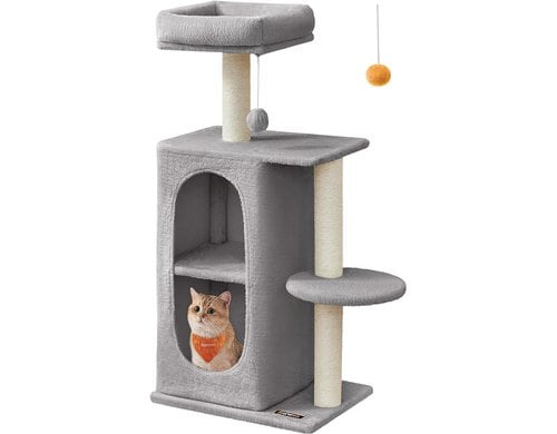 Feandrea Kratzbaum klein hellgrau 45 x 35 x 101 cm