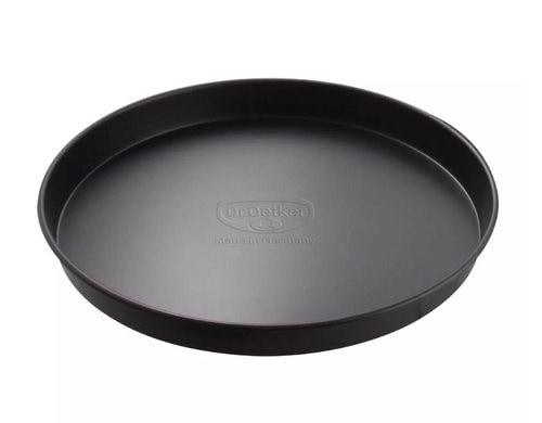 Dr.Oetker, Pizzablech Tradition 30 cm Stahlblech schwarz, D:30x3cm, matt