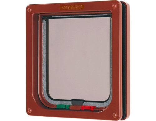 Cat Mate 4-Wege Katzentüre braun für Türen mit dünnen Paneelen