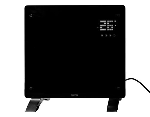 FURBER Konvektorheizung SAVI 10 schwarz Glasfront, 1000W, LED Display, wifi