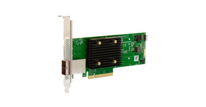 Broadcom 9500-8e: 8-Port HBA 2xSFF-8644, LP, PCI-Ex8 V4, SATA,SAS,NVME