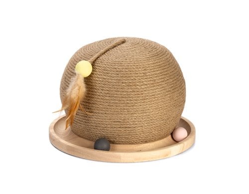 Designed by Lotte  Kratz + Spielball braun Holz, 29,5x29,5x22cm