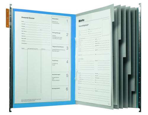 Biella Hängeregister Personaldossier 10er Pack, blau, 25cm