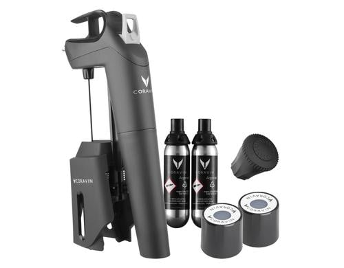 Coravin Weinausgiesser Timeless Three + Set Kunststoff, mit 2 Patronen, Schraubverschlu