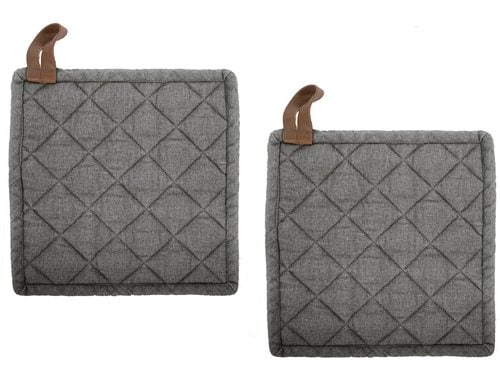 Tiseco Topflappen Myrna 2er Set anthrazit