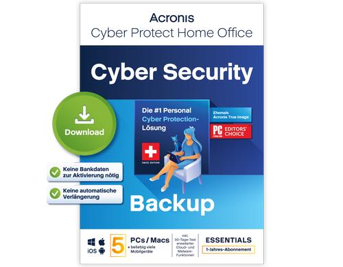 Cyber Protect Home Office Backup Edition ESD, Subscription, 1yr, 5 PC