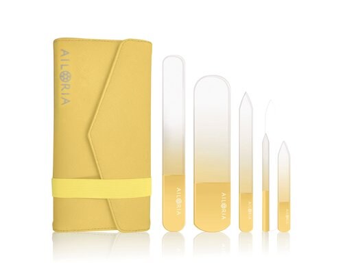 Ailoria Nagelfeilenset im Kunstlederetui Luxe Edition, Lemon