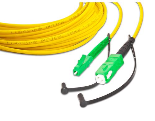 Lightwin LWL Simplex Patchkabel Singlemode 9/125µm, LC/APC-SC/APC, 15m