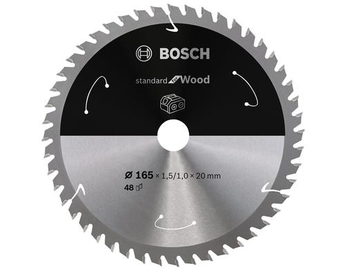 Bosch Professional Kreissägeblatt Standard for Wood 165 x 1.5 x 20, Z 48