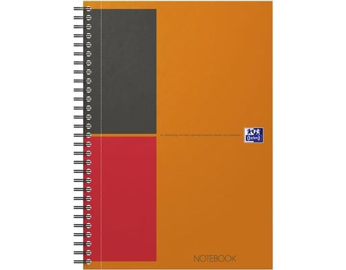 Oxford International Notebook orange 80g/qm, B5, 80 Seiten, liniert 6mm