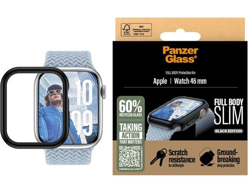 PanzerGlass Full Body Case Slim Black für Apple Watch Series 10 46mm
