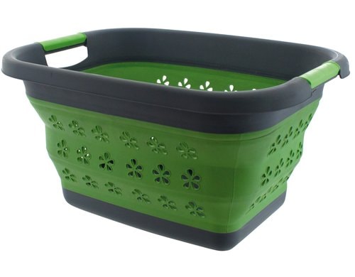 Faltbarer Wäschekorb Grün