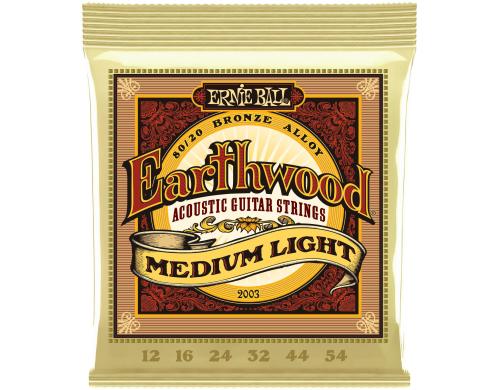 Ernie Ball 2003 Earthwood Bronze Akustik Saitensatz, Medium Light 12-54