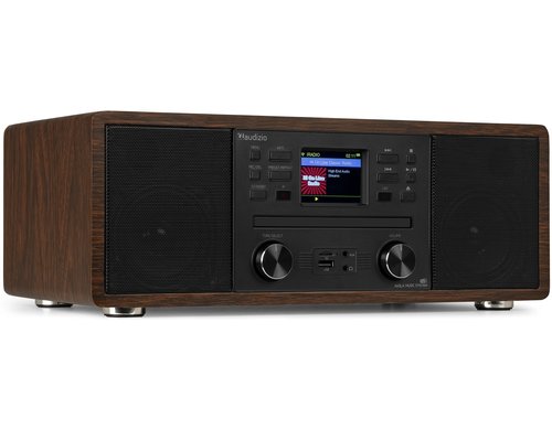 Audizio Avola WD DAB+/FM Radio mit BT u. CD, WLAN, holz