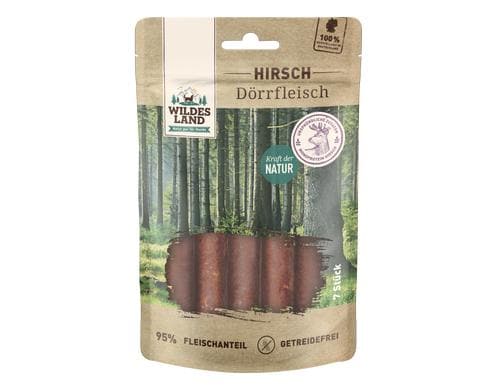 Wildesland Dog Hirsch Dörrfleisch Snack 7 Stk