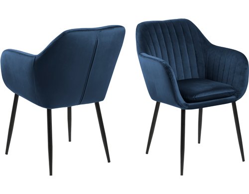 AC Design Esszimmerstuhl Emilia 2 Stahl, 57x61x83 (WXDxH), Dark Blue