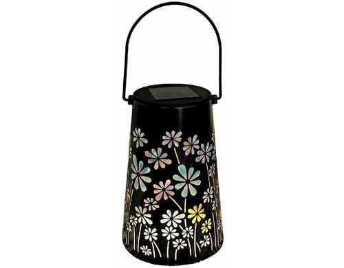 Dameco LED Solar Laterne Metall inkl. LED warmweiss, solar panel