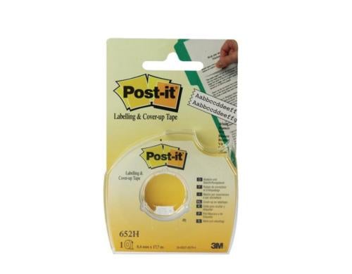 3M Post-it Abdeck- und Beschriftungsband 1 Rolle im Handspender 8.4mm x 17.7 m