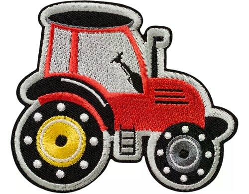 Monoquick Aufbügelbild Basic Traktor rot, 7..6 x 9 cm