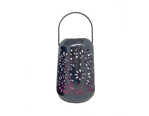 Dameco LED Solar Laterne Blüte pink LED ww, D11cm H18cm