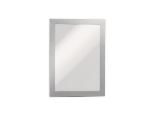 Durable Duraframe Magnetic A5 metall silber 5 Stück, magnetische Informationsrahmen