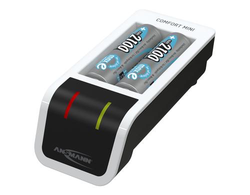 Ansmann Ladegerät Comfort Mini+ 2x AA 5 V DC, 800 mA, inkl. 2x AA 2100mAh