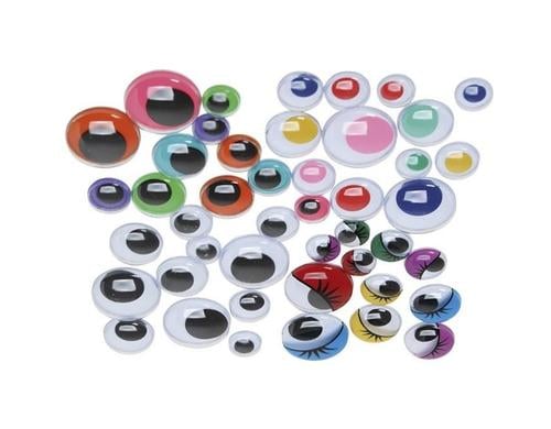 Creativ Company Wackelaugen 9.5 - 19 mm 500 Stück, verschiedene Farben