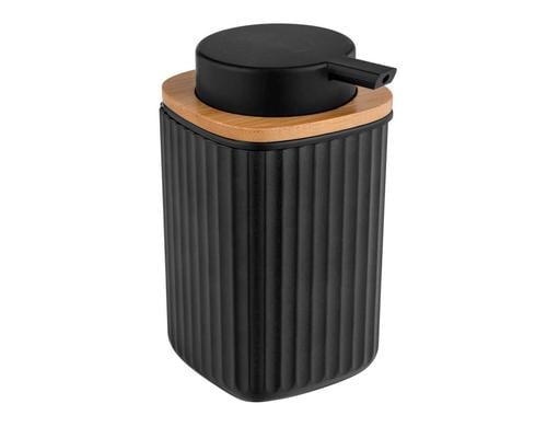 Wenko Seifenspender Rotello Schwarz Bambus/ Kunststoff, Füllmenge 250ml