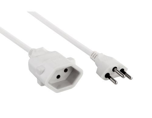 F.power Verlängerungskabel T13-T12 10m ws 230V, H05VV-F 3G1.5, weiss (0/8)