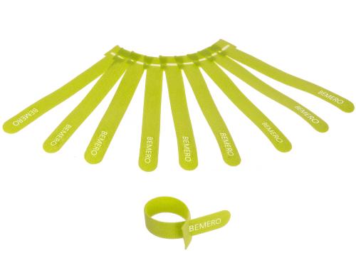 Bemero 16015GN-MP Klett-Kabelbinder 10 Stk. 10 Stück, 160x15mm, grün, Multipack