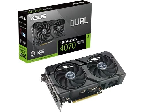 ASUS DUAL RTX4070 SUPER EVO 12G, GDDR6X GeForce RTX4070 SUPER, 3x DP, 1x HDMI