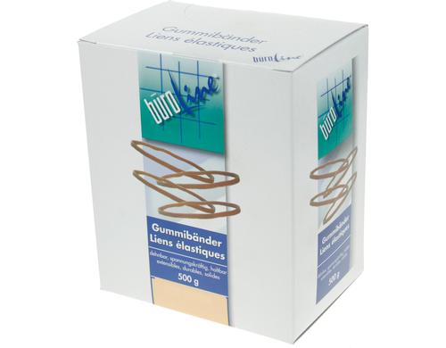 Büroline Gummibänder 1.3 mm x 60 mm braun ø  40mm, 500 g,  1840 Stück
