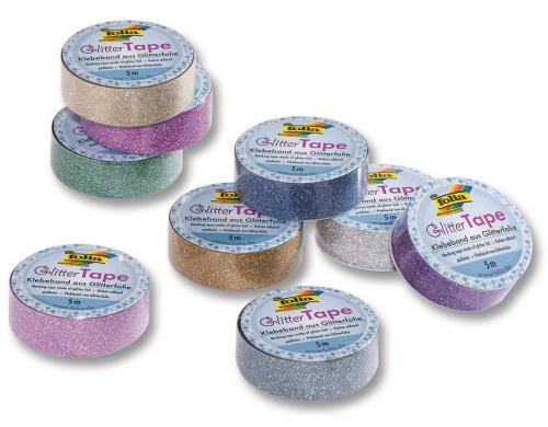 Folia Glitzer-Tape gold 15mm x 5 m 1 Rolle à 15mm x 5 m