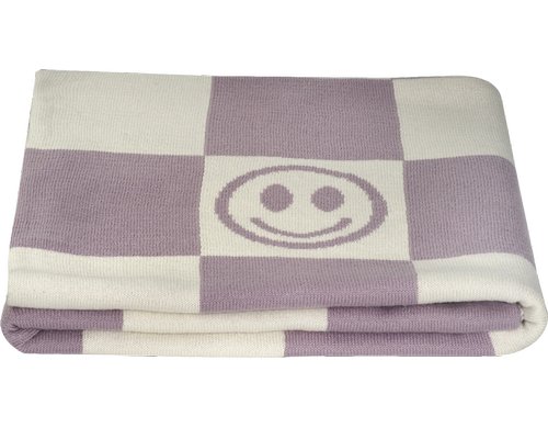 Kindsgut Kinderdecke Smiley flieder