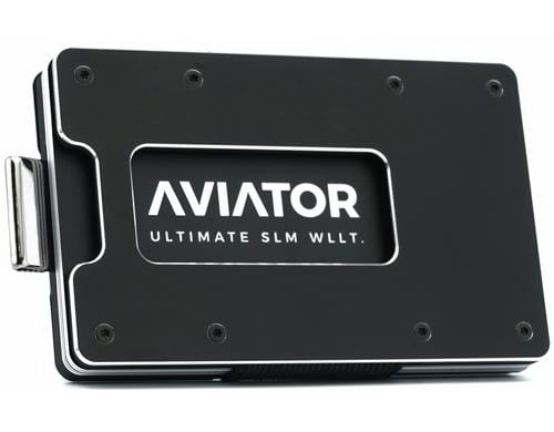 Aviator Wallet SLIDE AirTag obsidian black