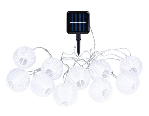 COCON Lichterkette weiss mit 10 Lampions, Outdoor geeignet