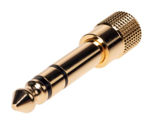 Bemero BA2002 Kopfhörer-Klinken Adapter 6.3mm - 3.5mm stereo Klinkenadapter, gold